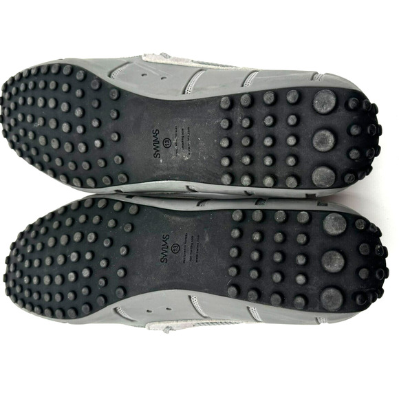 SWIMS Men\'s 13 Gray Black Woven Driver Loafers Shoes Casual Beach Water Vacation